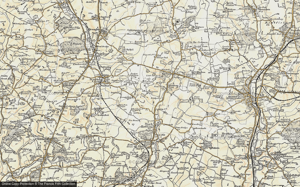 Old Map of Westland Green, 1898-1899 in 1898-1899