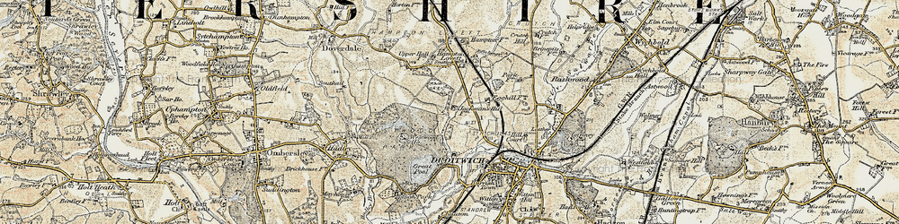 Old map of Westlands in 1899-1902