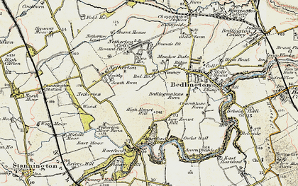 Old map of Westlea in 1901-1903