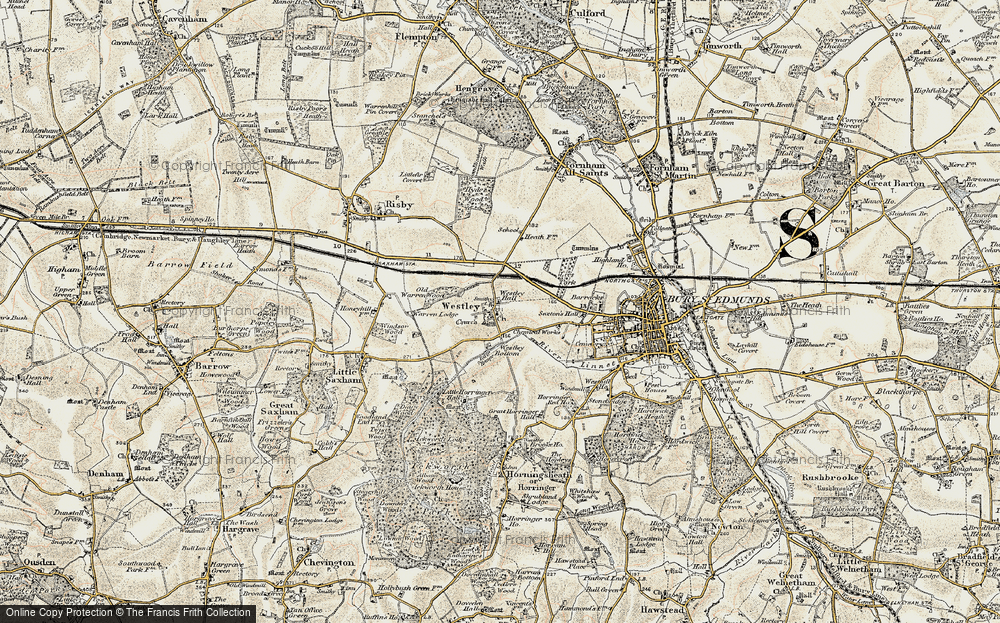 Old Map of Westley, 1899-1901 in 1899-1901