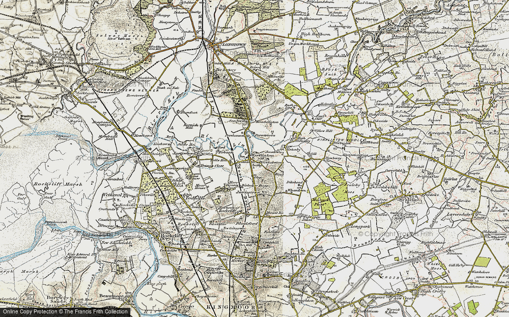 Old Map of Historic Map covering Barrockstown in 1901-1904