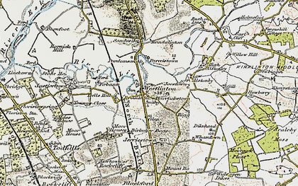 Old map of Westlinton in 1901-1904