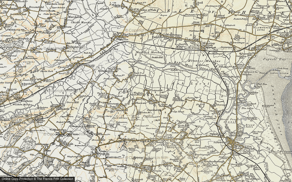 Old Map of Westmarsh, 1898-1899 in 1898-1899
