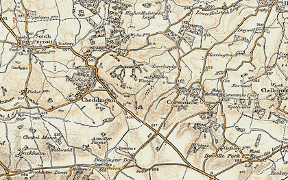 Old map of Weston in 1899