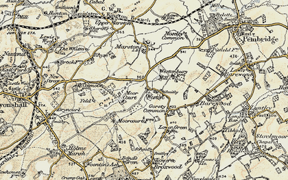 Old map of Weston in 1900-1903
