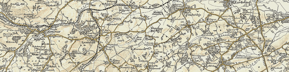 Old map of Yeld, The in 1900-1903