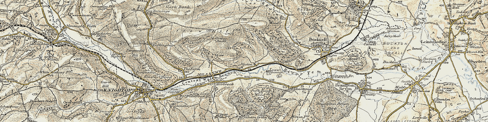 Old map of Bucknell Wood in 1901-1903