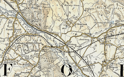 Old map of Weston in 1902