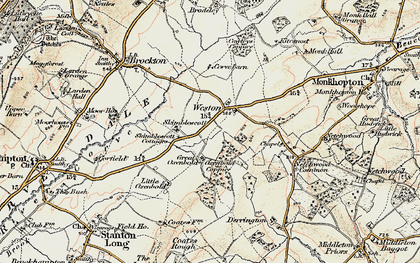 Old map of Weston in 1902