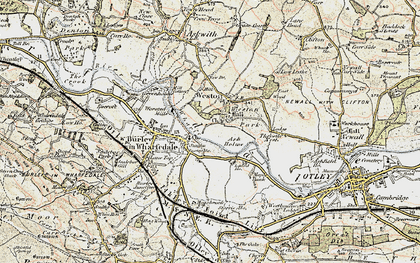 Old map of Ash Holme in 1903-1904