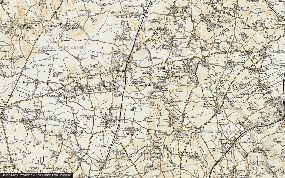 Old Map of Weston Bampfylde, 1899 in 1899