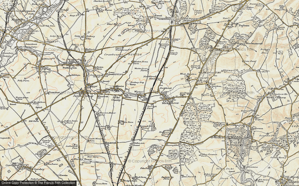 Old Map of Weston Colley, 1897-1900 in 1897-1900
