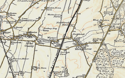 Old map of Weston Colley in 1897-1900