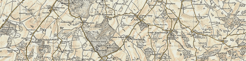 Old map of Weston Corbett in 1897-1900