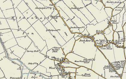 Old map of Weston Ditch in 1901