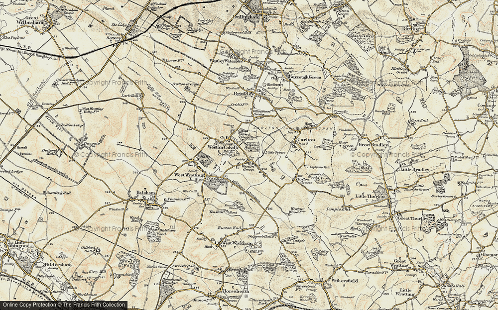 Old Map of Weston Green, 1899-1901 in 1899-1901