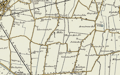 Old map of Weston Hills in 1901-1903