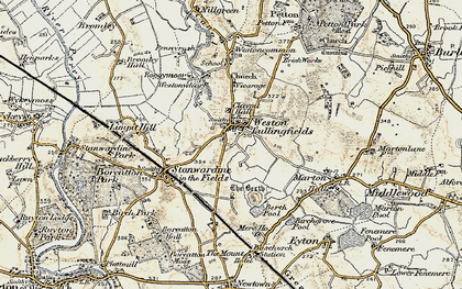 Old map of Weston Lullingfields in 1902