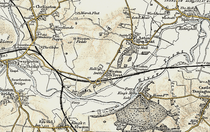 Old map of Weston-on-Trent in 1902-1903