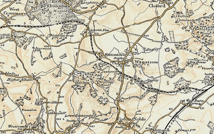 Old map of Weston Town in 1899