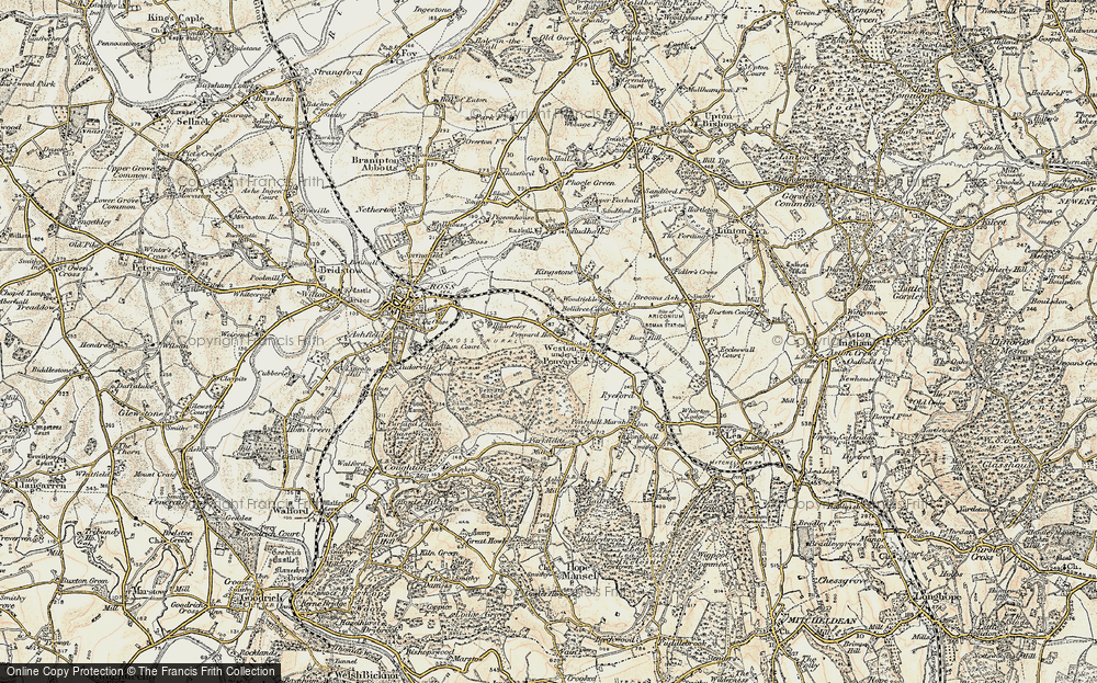 Old Map of Weston under Penyard, 1899-1900 in 1899-1900