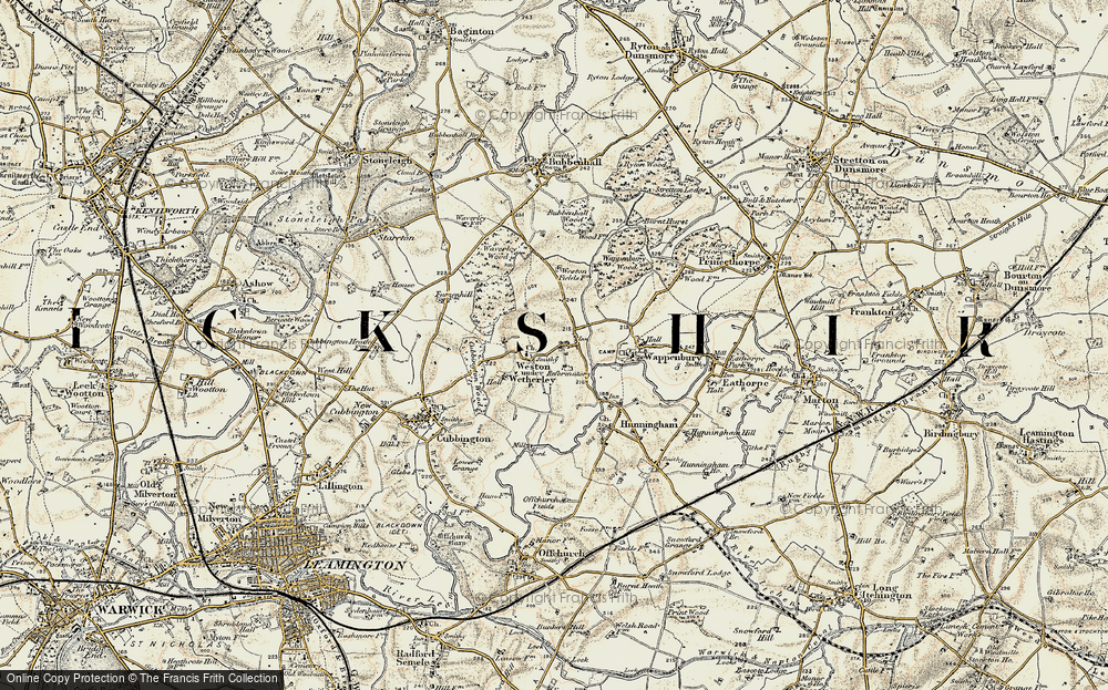 Old Map of Weston under Wetherley, 1901-1902 in 1901-1902