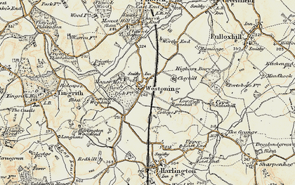 Old map of Westoning in 1898-1899