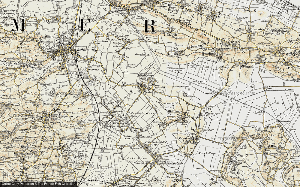 Old Map of Westonzoyland, 1898-1900 in 1898-1900