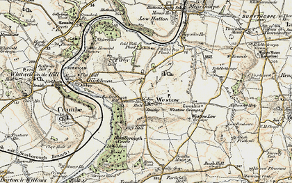 Old map of Westow in 1903-1904