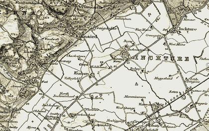 Old map of Westown in 1907-1908