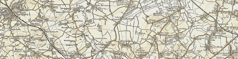 Old map of Westport in 1898-1900