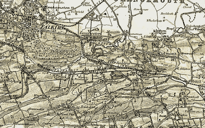 Old map of Westquarter in 1904-1906