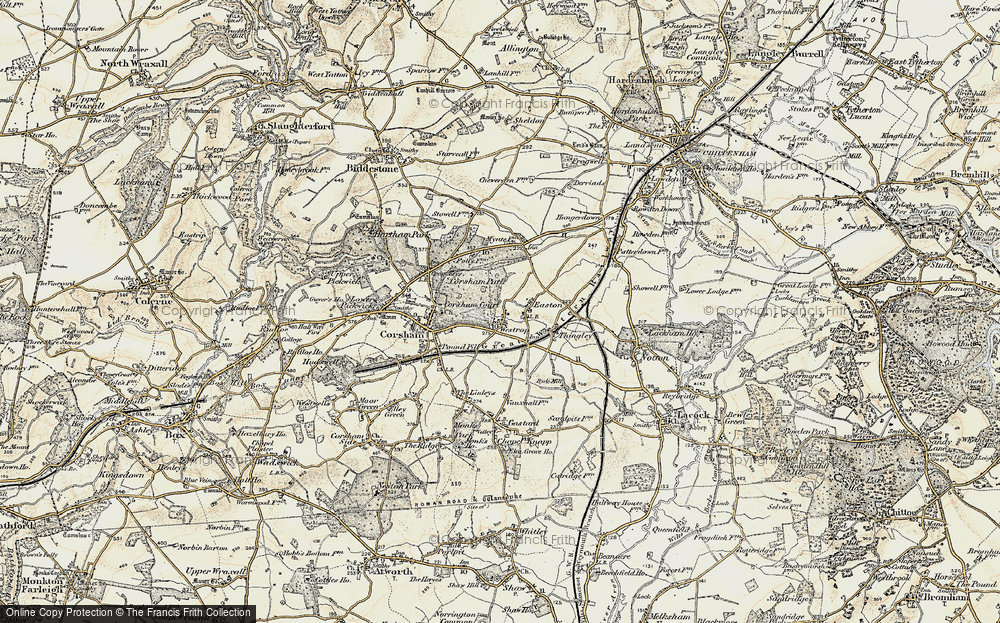 Old Map of Westrop, 1899 in 1899
