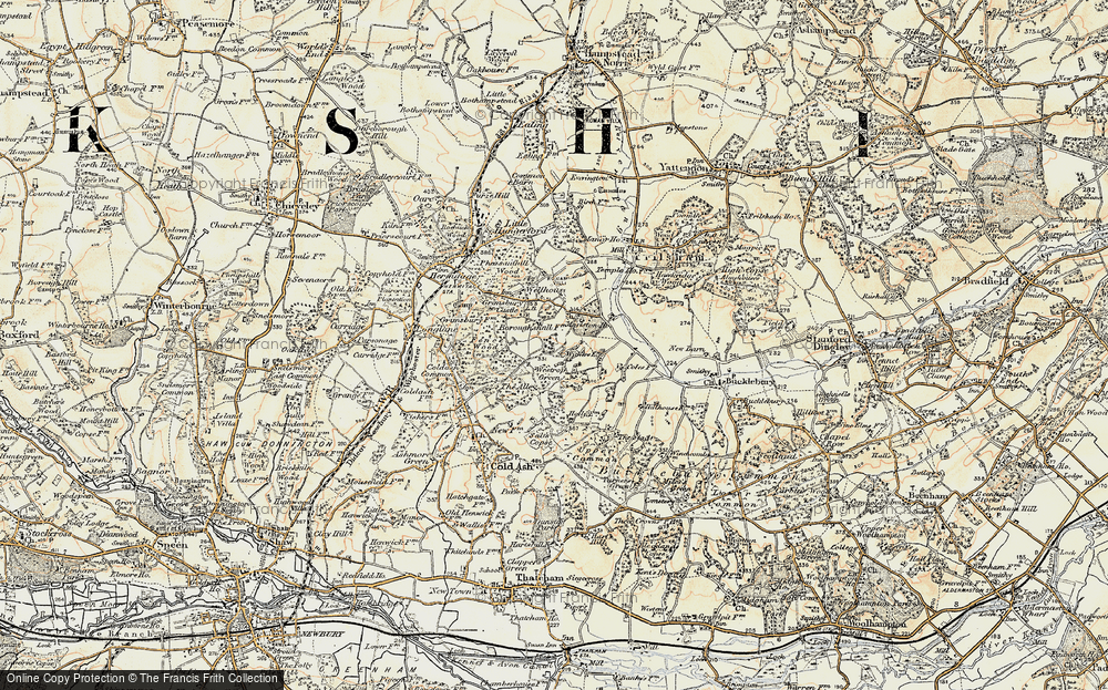 Old Map of Historic Map covering Brockhurst School in 1897-1900