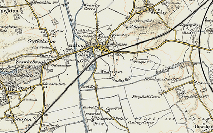 Old map of Westrum in 1903-1908