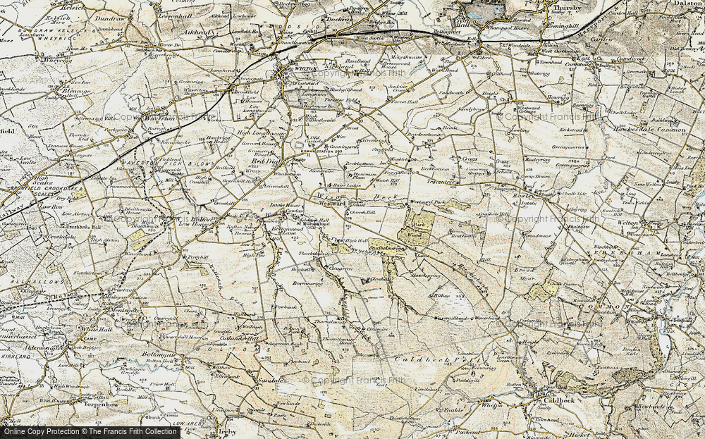Old Map of Historic Map covering Beckbottom in 1901-1904