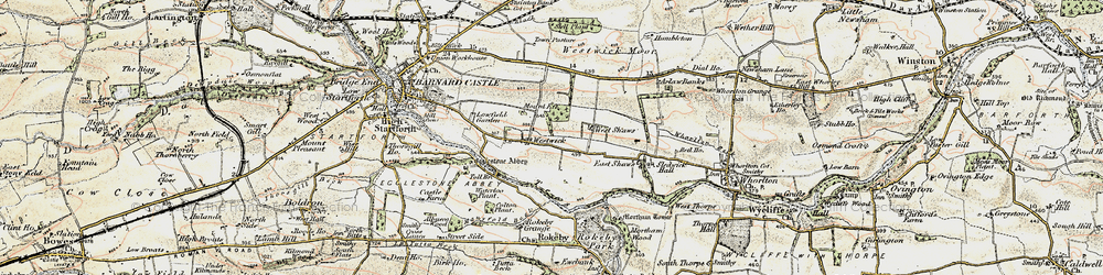Old map of Westwick in 1903-1904