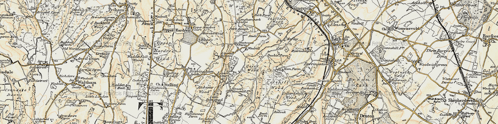 Old map of Westwood in 1898-1899