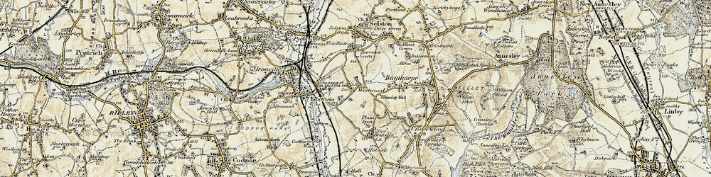 Old map of Westwood in 1902