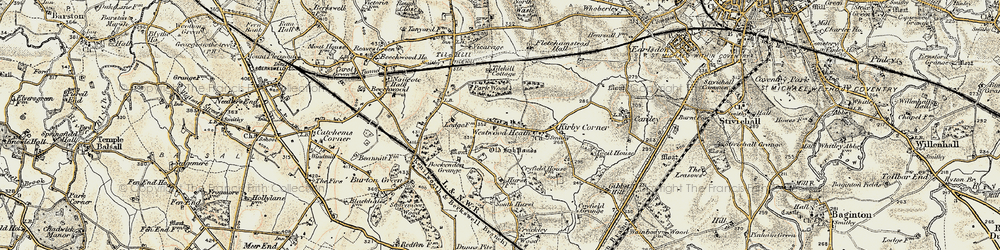 Old map of Westwood Heath in 1901-1902