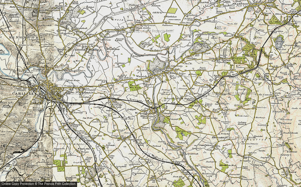 Old Map of Wetheral Plain, 1901-1904 in 1901-1904