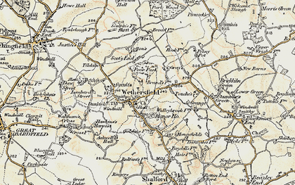 Old map of Tilekiln in 1898-1899