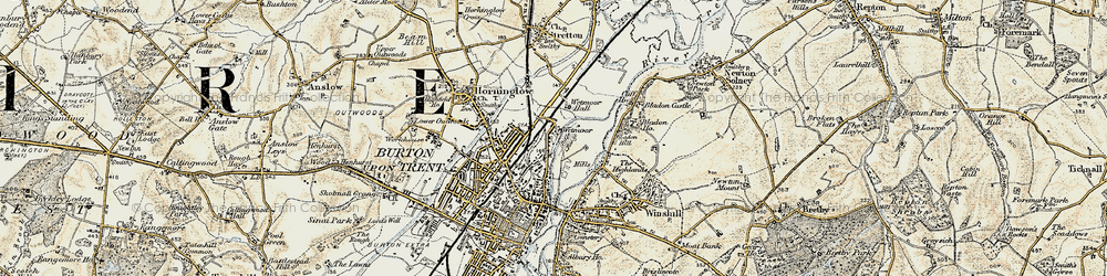 Old map of Wetmore in 1902