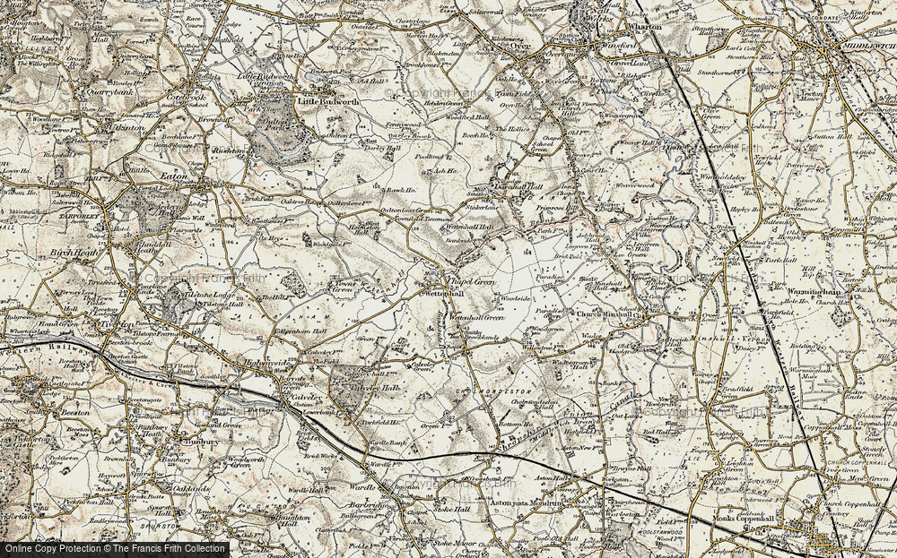 Old Map of Wettenhall, 1902-1903 in 1902-1903