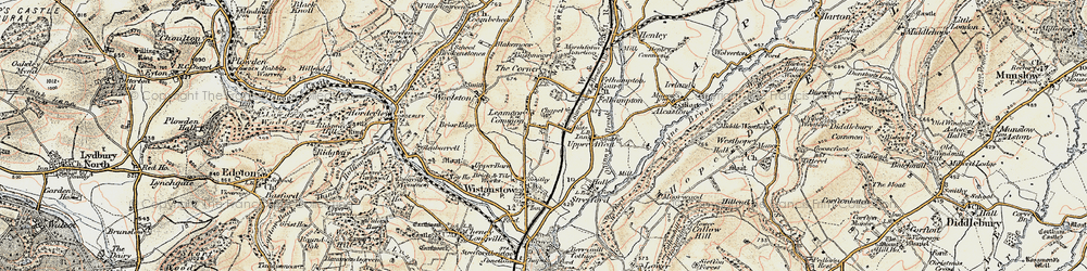 Old map of Wettles in 1902-1903