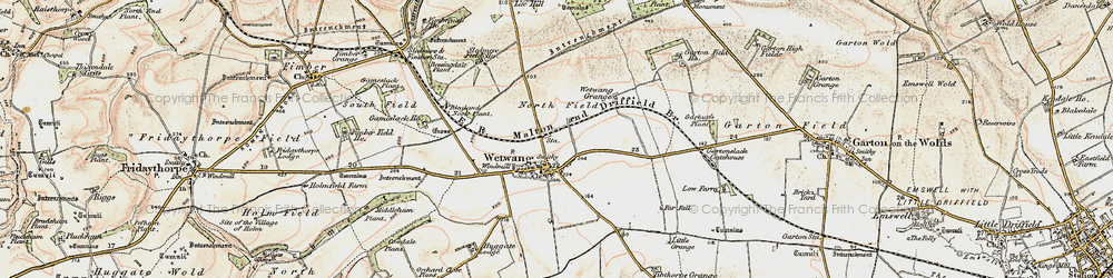 Old map of Wetwang Grange in 1903-1904