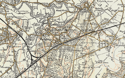 Old map of Weybridge in 1897-1909