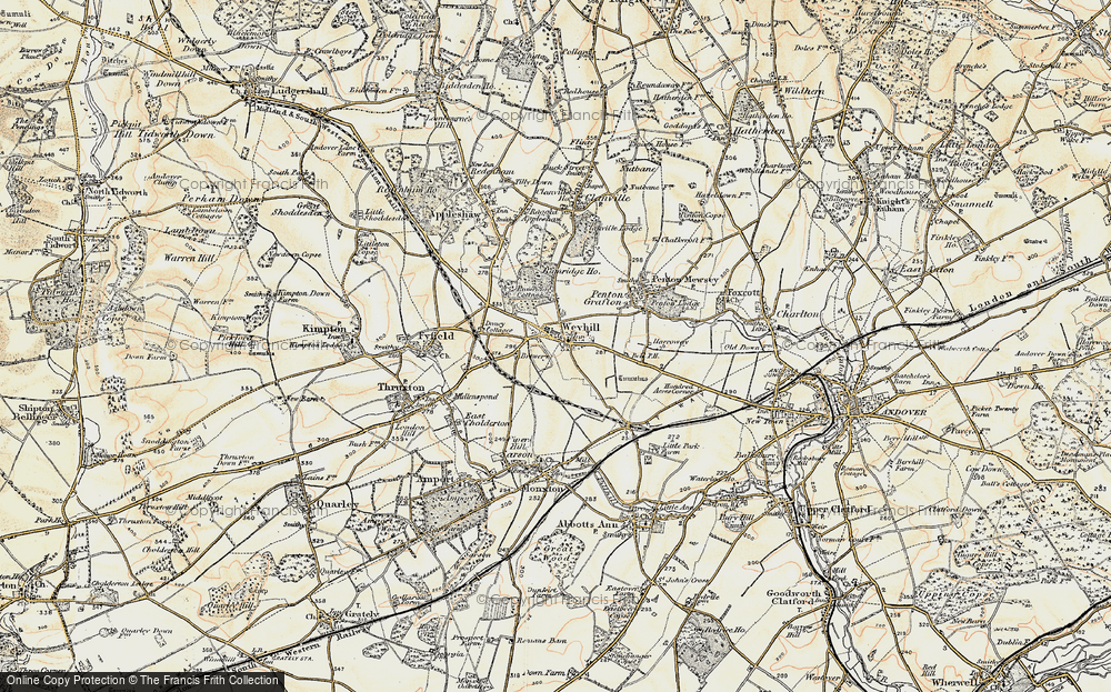 Old Map of Weyhill, 1897-1900 in 1897-1900