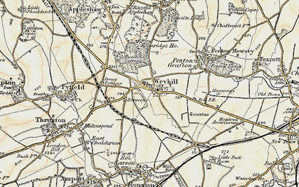 Old map of Weyhill in 1897-1900