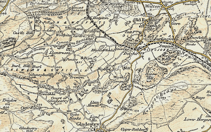 Old map of Weythel in 1900-1903